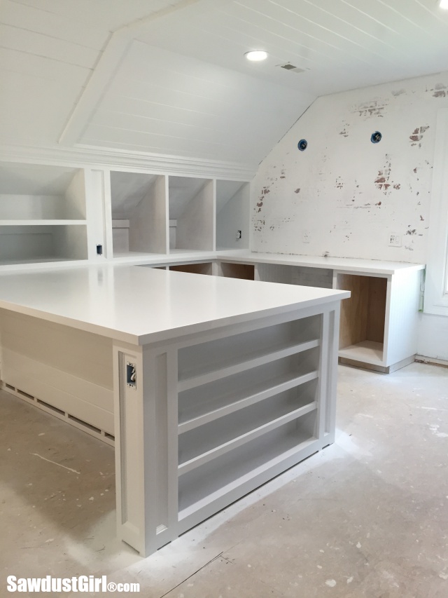 White Painted Countertops and Cabinets