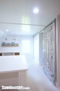Chippy Paint Technique on Studio Barn Door
