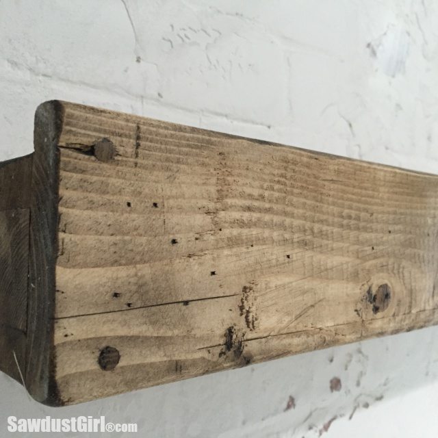 How to Make a Faux Distressed Wood Picture Ledge