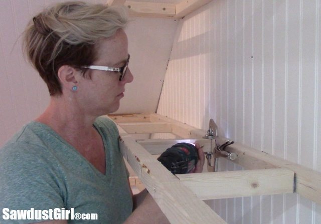 Hall Closet with Floating Shelves - Sawdust Girl®