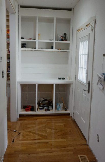 Built in deals kitchen hutch