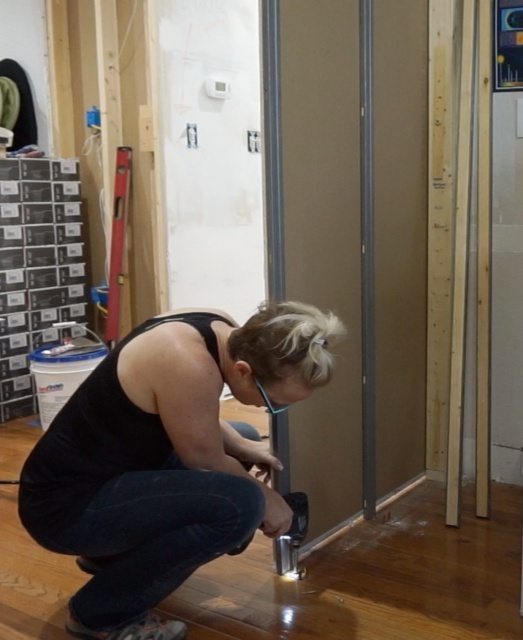 Fixing a creaky pocket door frame