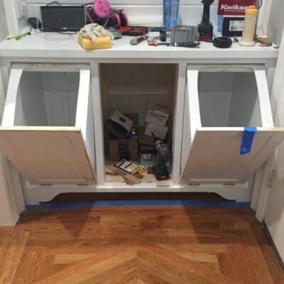 Building a Tilt-out Storage Cabinet – Day 9