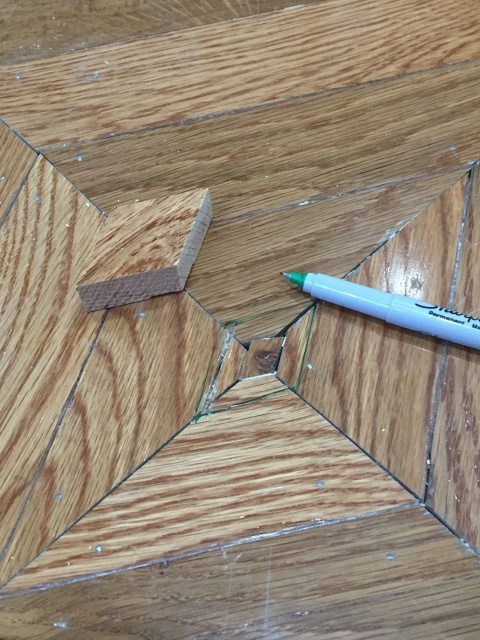 Replacing Wood Floor Decorative Insert 