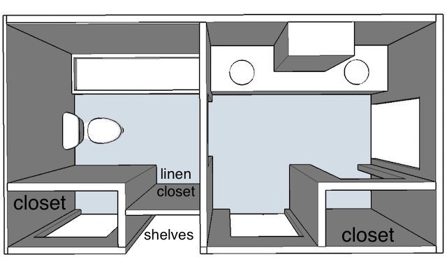 Jack-and-Jill bathroom remodel