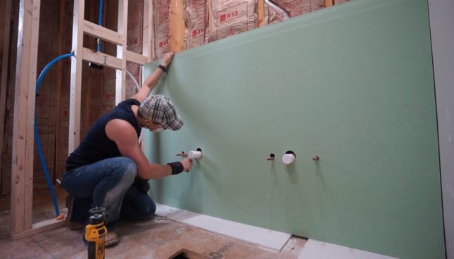 Jack and Jill bathroom progress