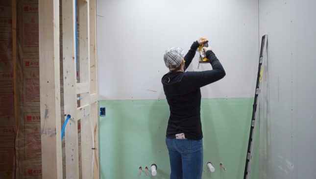 Jack and Jill bathroom progress