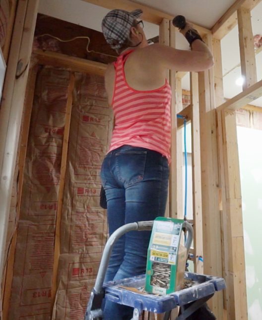 Jack and Jill bathroom progress