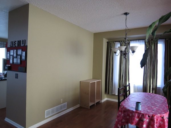 beginnings of a dining room buffet