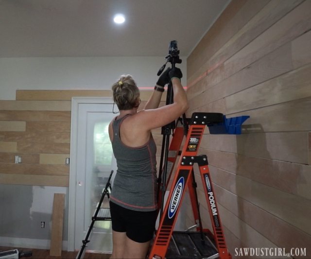 Installing shiplap planks