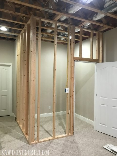 Basement storage closet