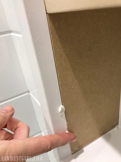 Recessed Wall Cabinet for Toilet Paper Storage - Sawdust Girl®