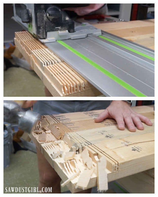 cutting half lap joints with a track saw