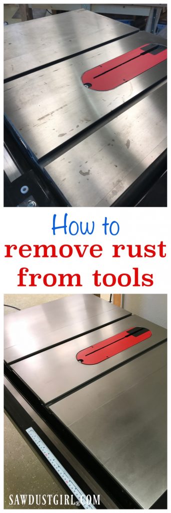 How to Remove Rust from Tools - Cleaning Power Tools - Sawdust Girl®