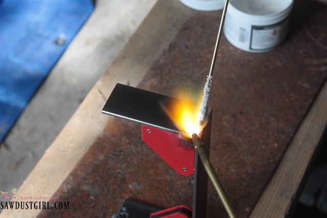 DIY Wood and Metal Table Centerpiece - Learning to Braze