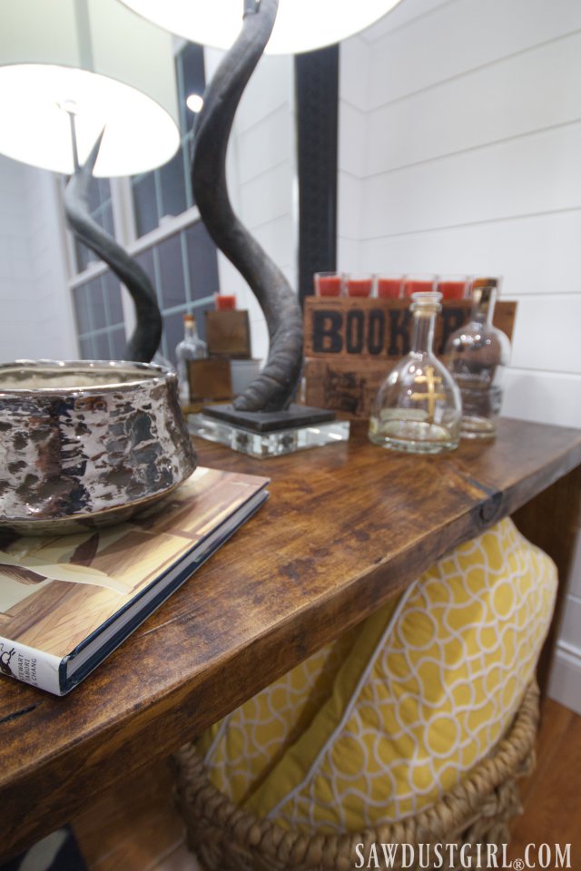 DIY nightstands stained and finished with Briwax