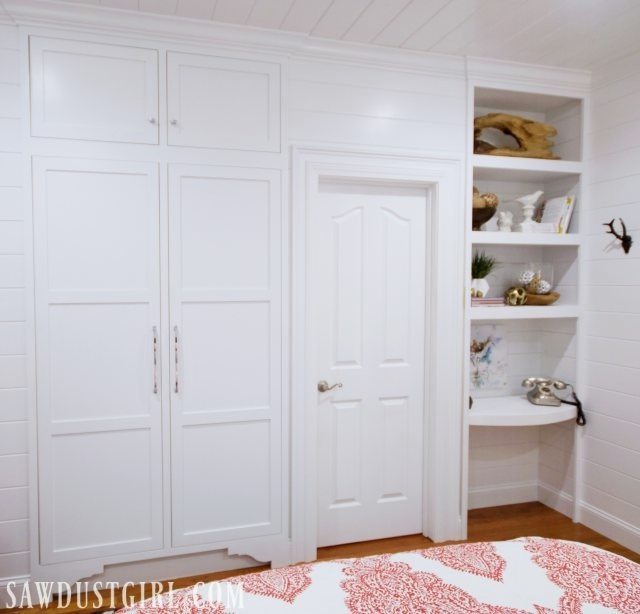 Hall Closet with Floating Shelves - Sawdust Girl®