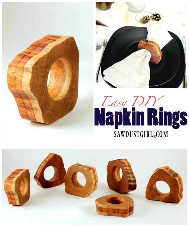 DIY Napkin Rings - easy diy project - Sawdust Girl®