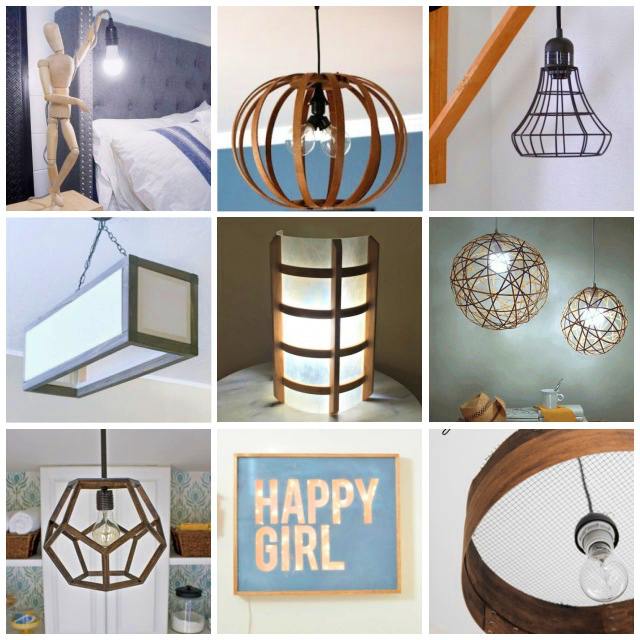 diy wood pendant light