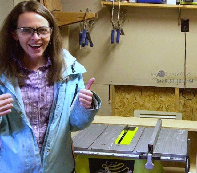 turning on the table saw