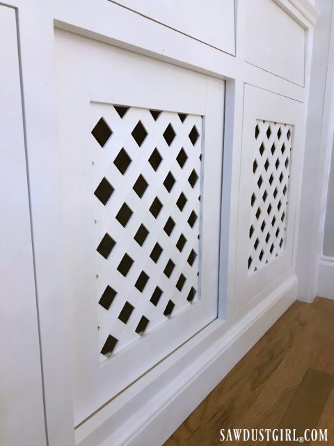 dog crate with sliding cabinet doors