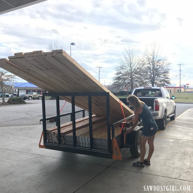 Hauling lumber to Calderwood Cottage