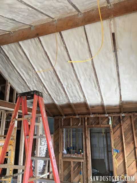 Spray foam insulation 