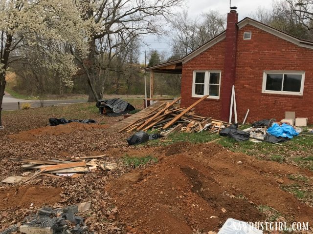 Clean up day at Calderwood Cottage