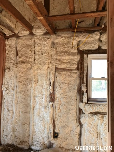 Spray foam insulation