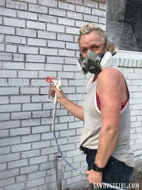 Airless sprayer for brick house