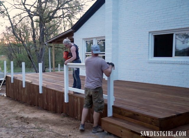 Installing deck railings