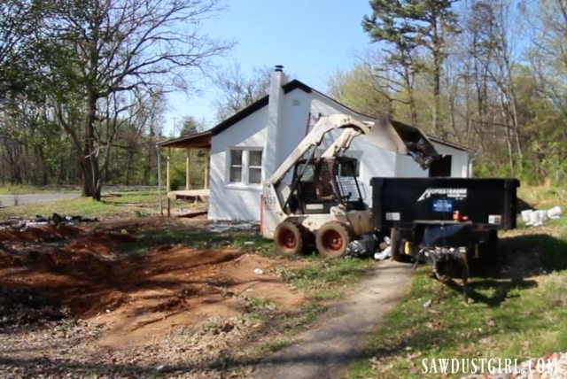 Clean up with a bobcat