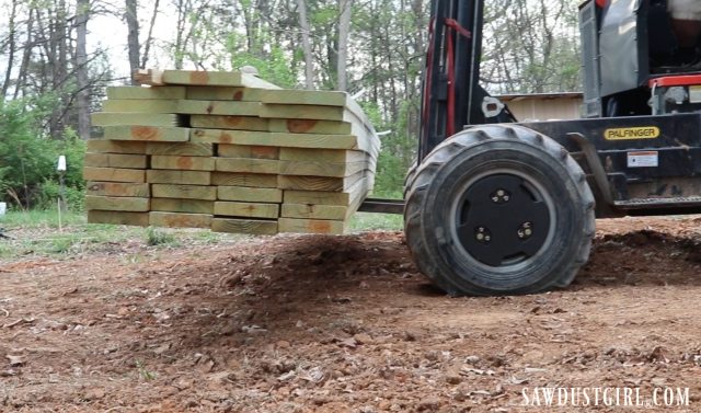 Pressure treated lumber delivery