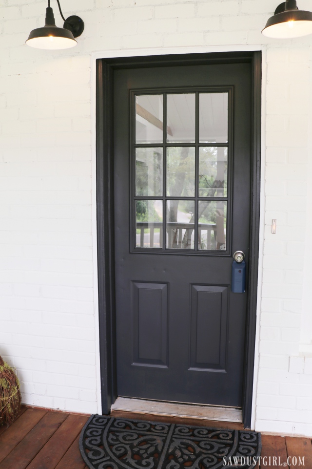 black front door