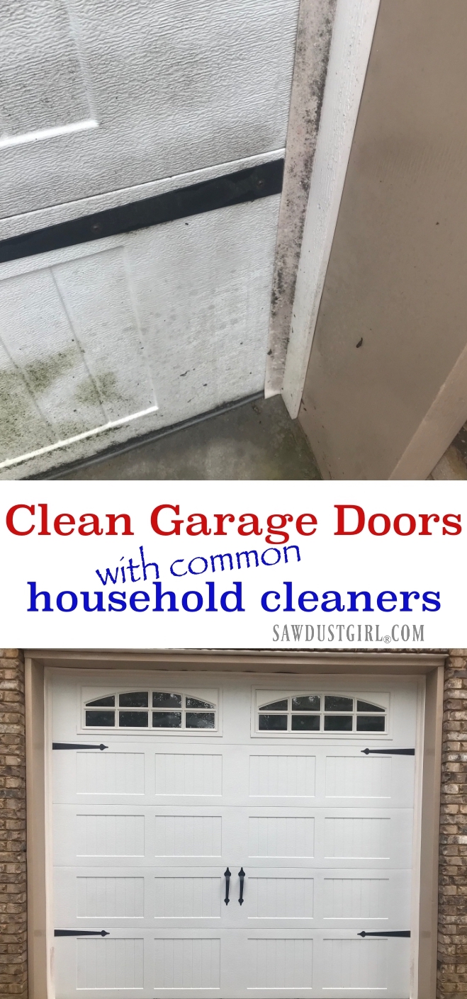 How to Clean a Garage Door and White Rubber Weather Stripping Sawdust