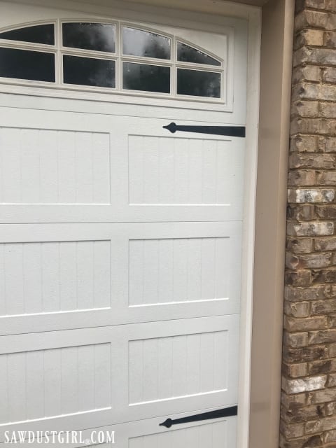 How to clean white strips around garage door with bathroom cleaner