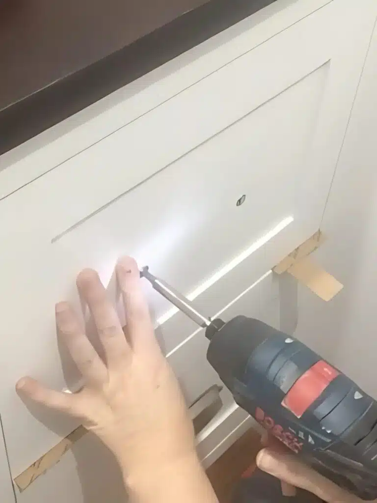 Installing cabinet drawer fronts - easy method