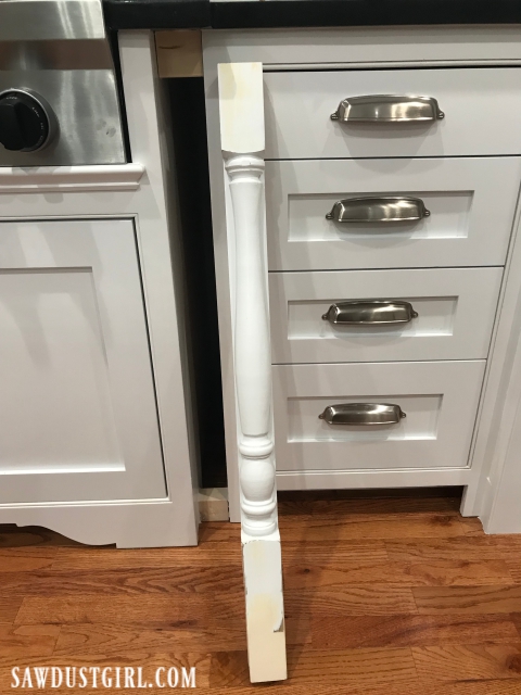 Adding decorative legs around cabinets