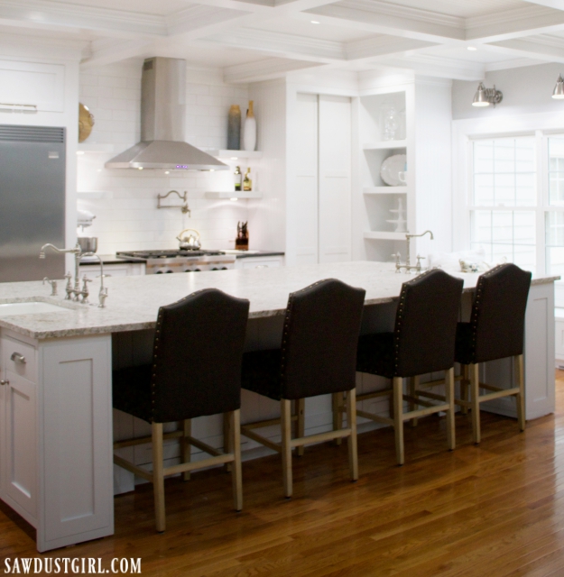 Kitchen Island with Hidden Cabinet Doors - Sawdust Girl®