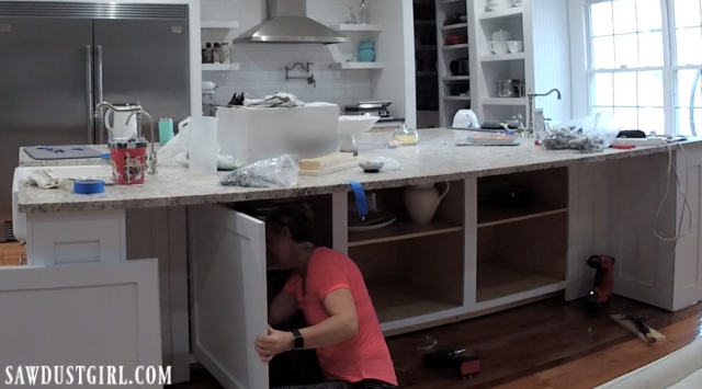 Installing hidden cabinet doors