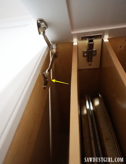 lift up cabinet door support installation