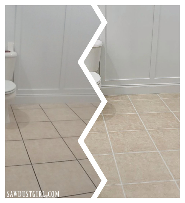 Grout Paint It Really Works Sawdust Girl - How To Get Dry Paint Off Bathroom Floor