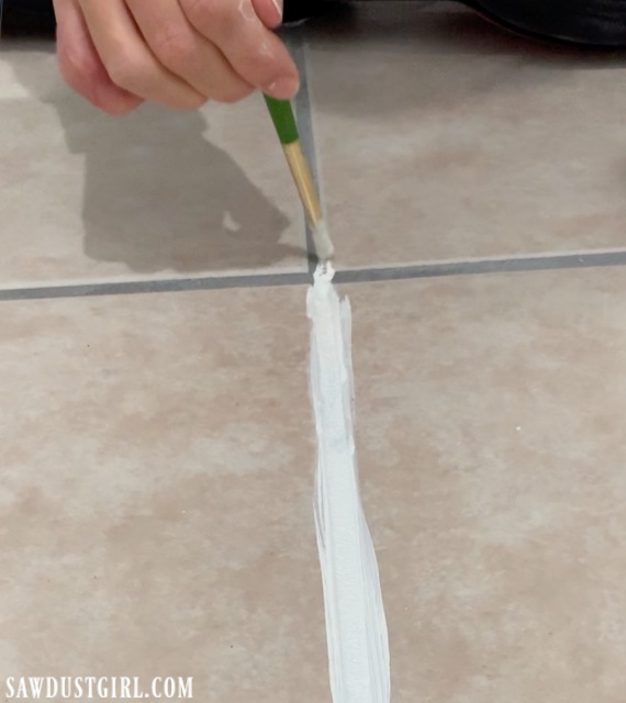 Using grout paint - it works!