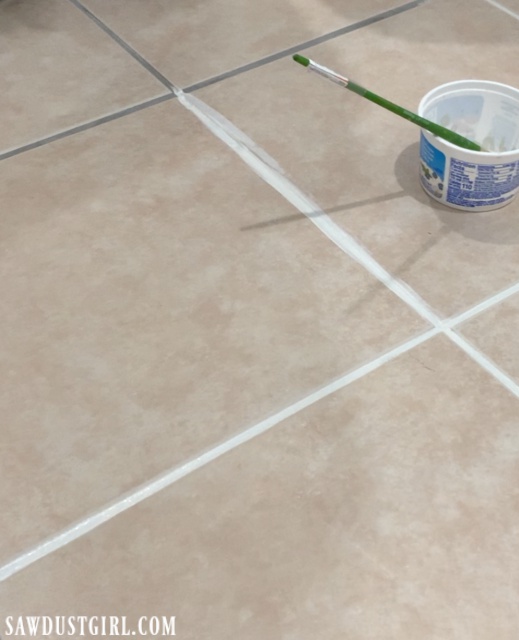 Changing grout color with Grout Paint