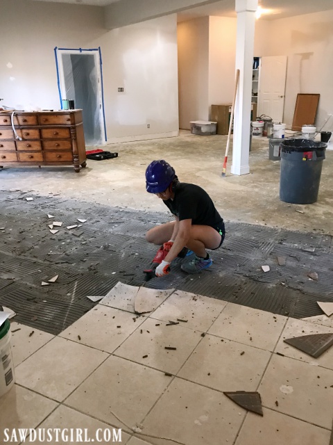 Removing Tile And Thinset From Concrete