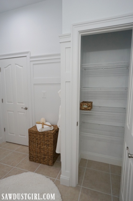 bathroom linen closet