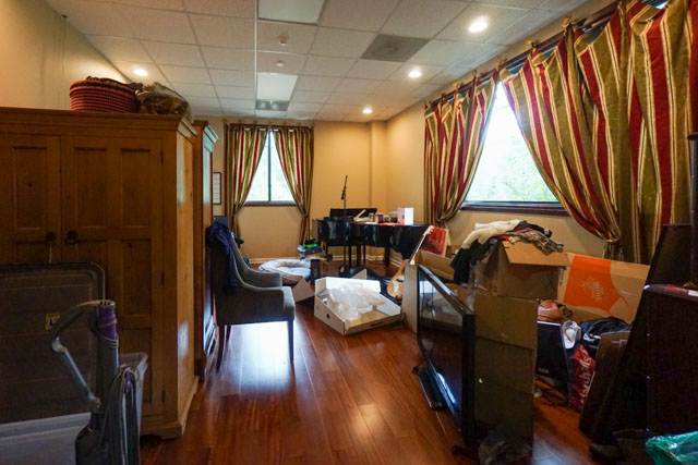 Piano room "before" ceiling makeover