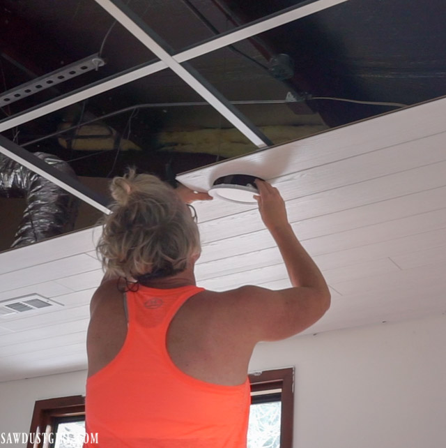 Installing Woodhaven Planks And Hiding Ugly Drop Ceiling Grid