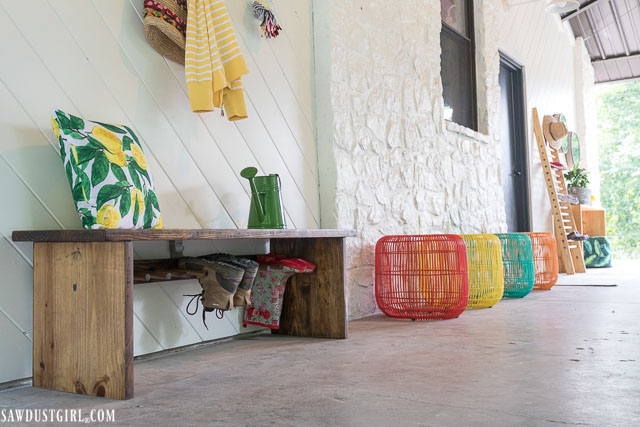 How to Build a Bench with a Built-in Boot Rack