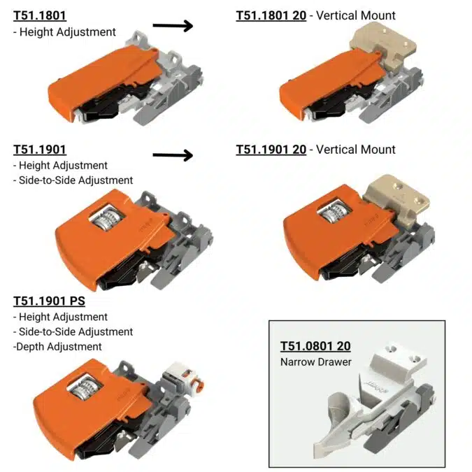 Building Drawers for Blum Tandem Slides and Locking Mechanisms 3 blum locking device options 563 593 glides